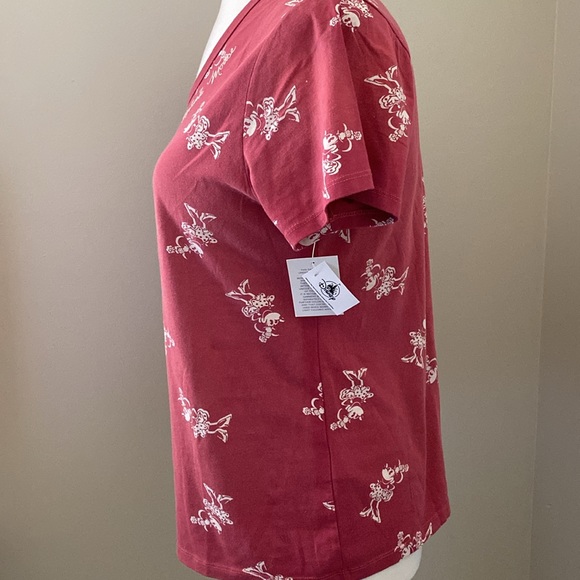 Disney Minnie Mouse Scoop Neck Tee-Shirt T-shirt - Picture 2 of 8